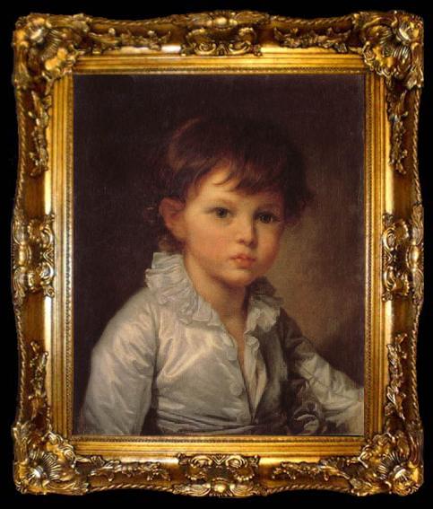 framed  Jean-Baptiste Greuze Count P.A Stroganov as a Child, ta009-2